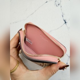 Розовый кошелек Coach с цветочным узор