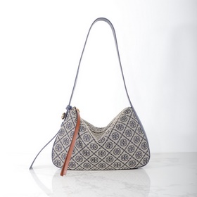 TORY BURCH ROMY T MONOGRAM — сумка чер