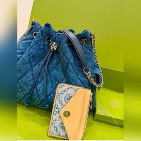 Сумка TORY BURCH Charlie джинсово-сине