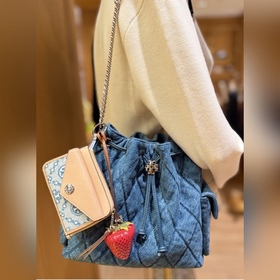Сумка TORY BURCH Charlie джинсово-сине