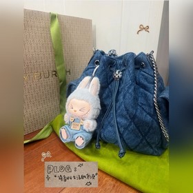 Сумка TORY BURCH Charlie джинсово-сине