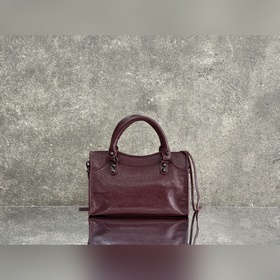 Balenciaga City Mini, бордовый цвет, к