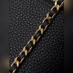 Сумка-ланчбокс 26A из кожи «личи» чёрн