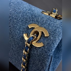 Сумка 26A из денима с застежкой-клапан