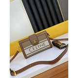 Celine Новая модель Folco с логотипом Почтальонская сумка для мужчин Размер： 22.