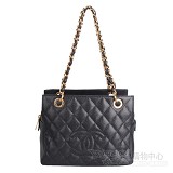 Классическая сумка Chanel с двойным логотипом C из кожи с цепочкой через плечо (