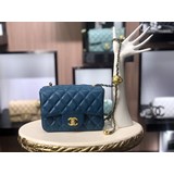 2023chanel (оригинал) новый цвет павлиний ландыш  маленький размер в наличии, су