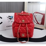 2023chanel Новая весенняя модель duma небольшой рюкзак из кожи с двумя плечевыми