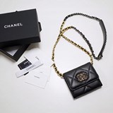 120chanel Классическая сумочка с цепочкой для вечернего выхода, изящный кошелек,