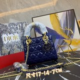 Dior [оригинальная кожа высокого качества, эмаль, три отделения, кожа овцы (новы