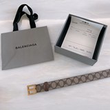 Balenciaga и BB.gucci совместно выпустили пояс с классическим узором. Пряжка изг