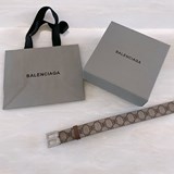 Balenciaga и BB.gucci совместно выпустили пояс с классическим узором. Пряжка изг