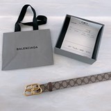 Balenciaga и BB.gucci совместно выпустили пояс с классическим узором. Пряжка изг