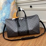 m45392 Черно-серая сумка Keepall Bandoulière 50 для путешествий.