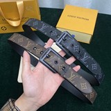 LOUIS VUITTON Мужской пояс из оригинальной партии, ширина 35 мм, код для хранени