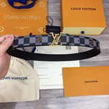 L0UIS VUITT0N Женский пояс, ширина 30 мм. Ремень изготовлен из парусины.