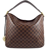 lv n41460 delightful mm сумка через плечо с отделкой из кожи в клетку.