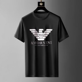 Armani Мужская футболка с коротким рукавом и круглым вырезом  И