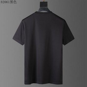 Armani Высококачественная футболка из шелка с двойным шелковым б