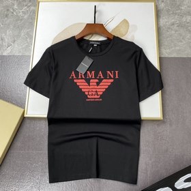Amani Armani Высококачественная хлопковая футболка с коротким ру
