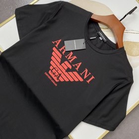 Amani Armani Высококачественная хлопковая футболка с коротким ру
