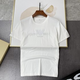 Amani Armani Высококачественная хлопковая футболка с коротким ру