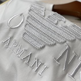 Amani Armani Высококачественная хлопковая футболка с коротким ру
