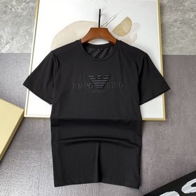 Amani Armani Высококачественная хлопковая футболка с короткими р