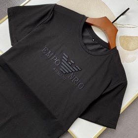 Amani Armani Высококачественная хлопковая футболка с короткими р