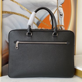 Кожаный портфель Burberry с зернистой текстурой, модель： 80142651