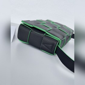 BV Классическая сумка через плечо с лимонным узором в черно-зелен