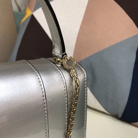Bulgari Импортная сумка через плечо из лакированной кожи, модель 