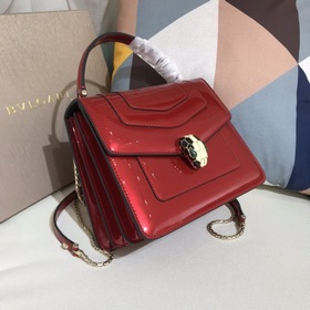Bulgari Импортная сумка через плечо из лакированной кожи, модель