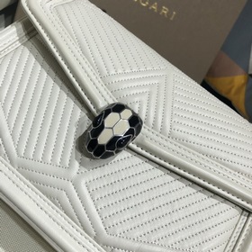 Bulgari Сумка с змеиной головой и вышитыми нитками, модель 286628