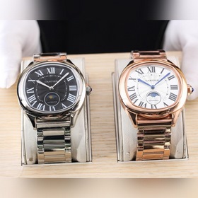 Cartier, изысканные мужские часы 【Ремешок】 Натуральная кожа/стал