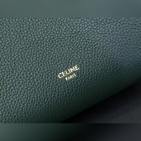 CELINE темно-зеленая сумка через плечо, маленькая Мягкая кожа с