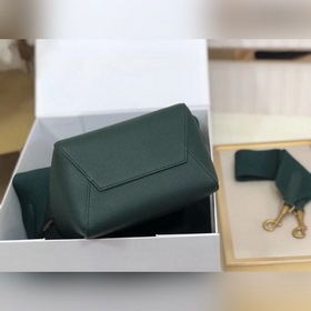 CELINE темно-зеленая сумка через плечо, маленькая Мягкая кожа с 
