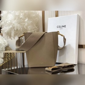 CELINE Абрикосовый небольшой рюкзак через плечо Мягкая кожа с зе