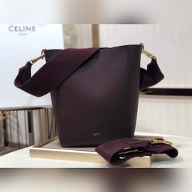 CELINE Виноградный мешочек через плечо, маленький Мягкая кожа с