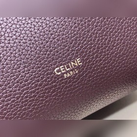 CELINE Виноградный мешочек через плечо, маленький Мягкая кожа с