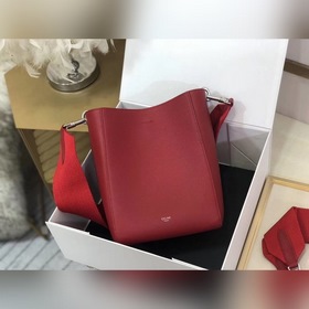 CELINE Красная сумка через плечо, маленькая Мягкая кожа с зернис