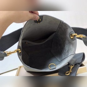 CELINE Дубовый серый небольшая сумка через плечо Мягкая кожа с з