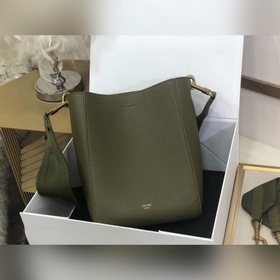 CELINE Военная зеленая сумка через плечо, маленькая Мягкая кожа