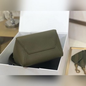 CELINE Военная зеленая сумка через плечо, маленькая Мягкая кожа 