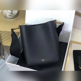 CELINE Черная сумка через плечо, маленькая Мягкая кожа с зернист
