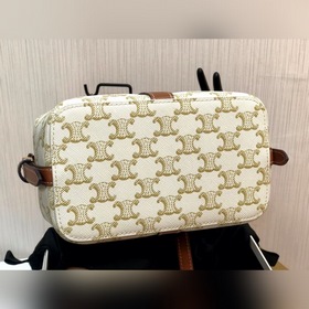 Celine TEEN CABAS DE FRANCE сумка с логотипом, желто-коричневая 