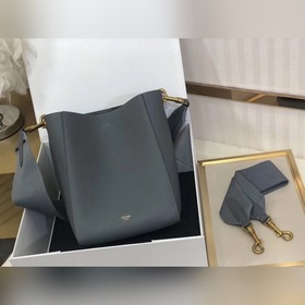 CELINE Дубовый серый небольшая сумка через плечо Мягкая кожа с з
