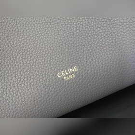 CELINE Дубовый серый небольшая сумка через плечо Мягкая кожа с з