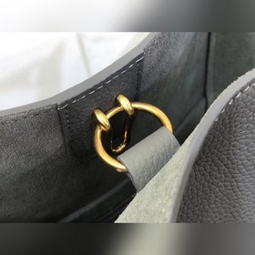 CELINE Дубовый серый небольшая сумка через плечо Мягкая кожа с з