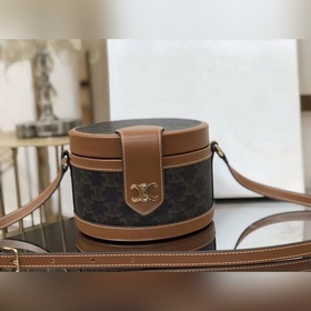 CELINE Осенняя круглая сумка из искусственной кожи, средний разме